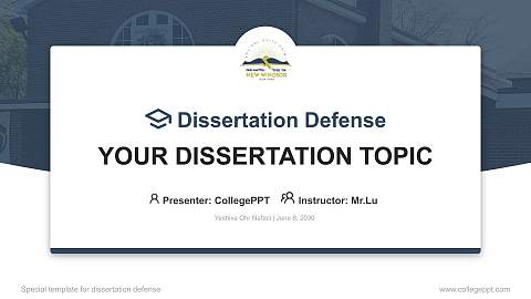 Yeshiva Ohr Naftoli Graduation Thesis Defense PPT Template