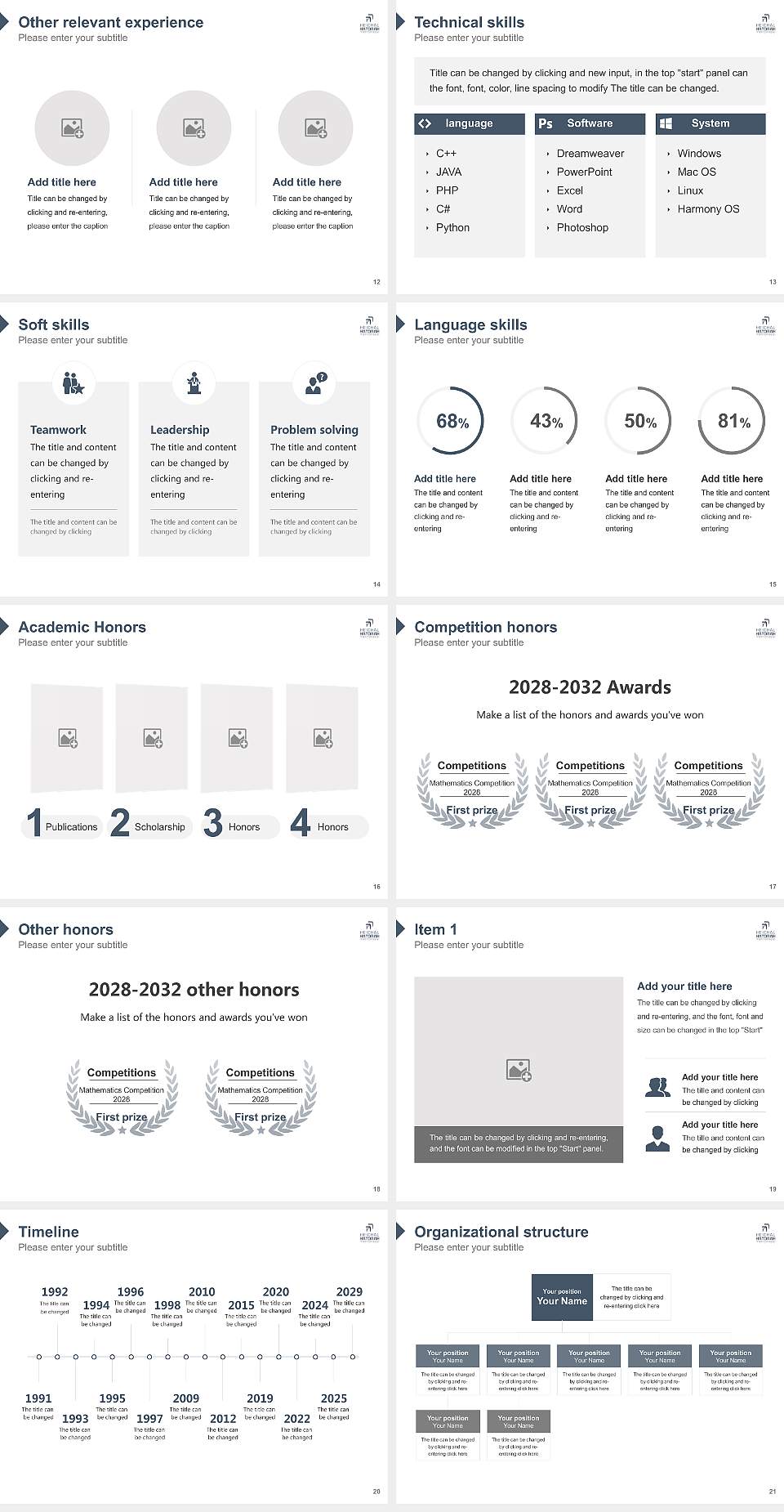 Yeshiva Shaar Hatorah Resume PPT Template4:3 ratio PPT effect preview image3