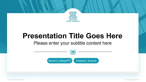 Yeshivas Emek Hatorah National Scholarship Defense PPT Template