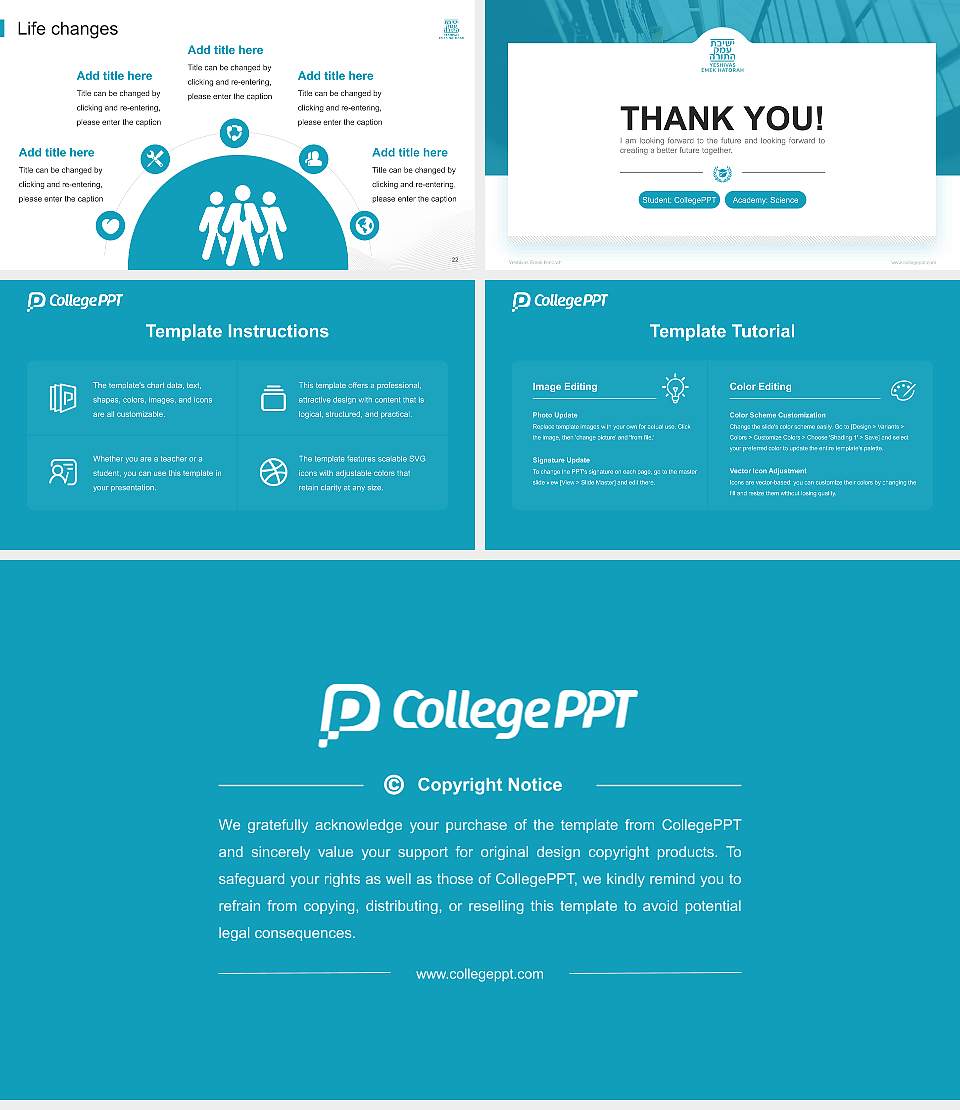 Yeshivas Emek Hatorah National Scholarship Defense PPT Template16:9 ratio PPT effect preview image4