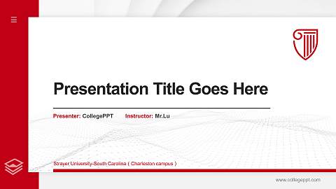 Strayer University-South Carolina（Charleston campus） Thesis Proposal/Graduation Defense PPT Template