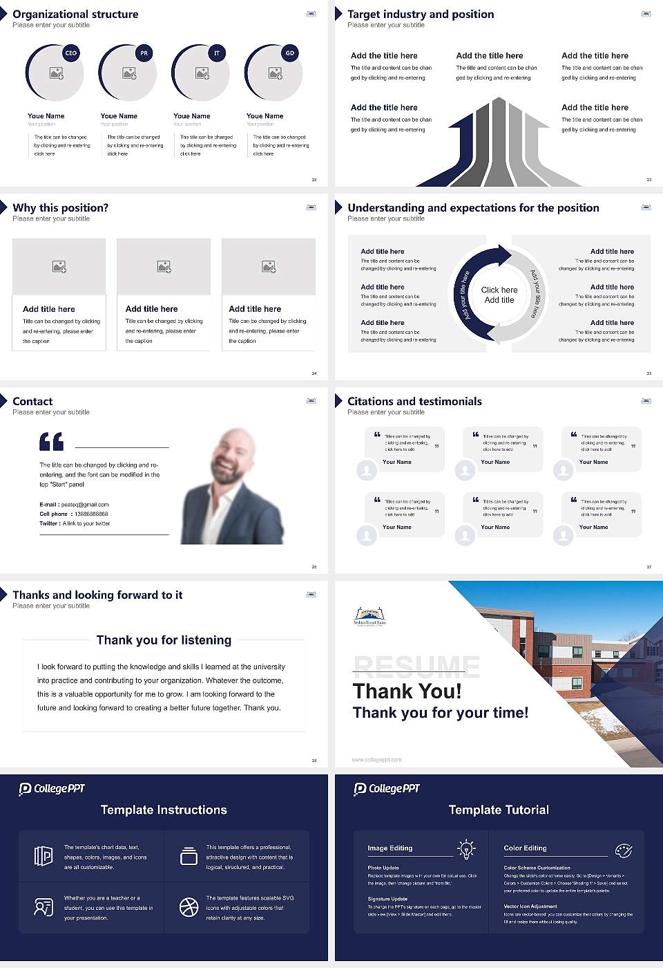 Yeshiva Toras Chaim Resume PPT Template16:9 ratio PPT effect preview image4