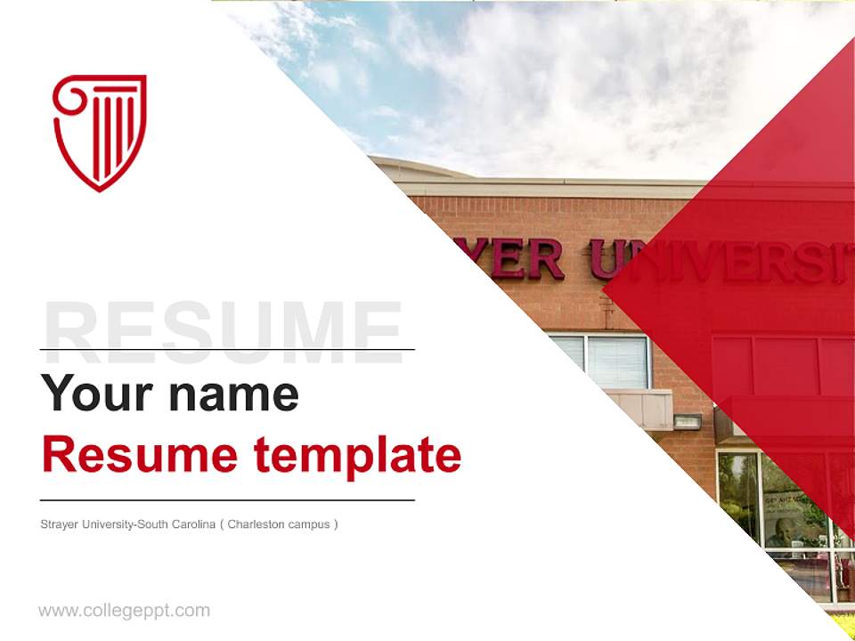 Strayer University-South Carolina（Charleston campus） Resume PPT Template4:3 ratio PPT effect preview image5