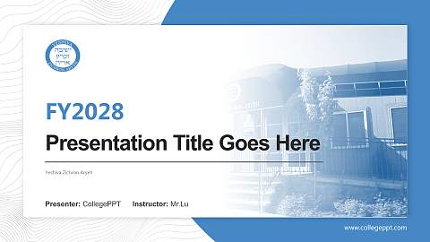 Yeshiva Zichron Aryeh Academic Presentation/Research Findings Report PPT Template