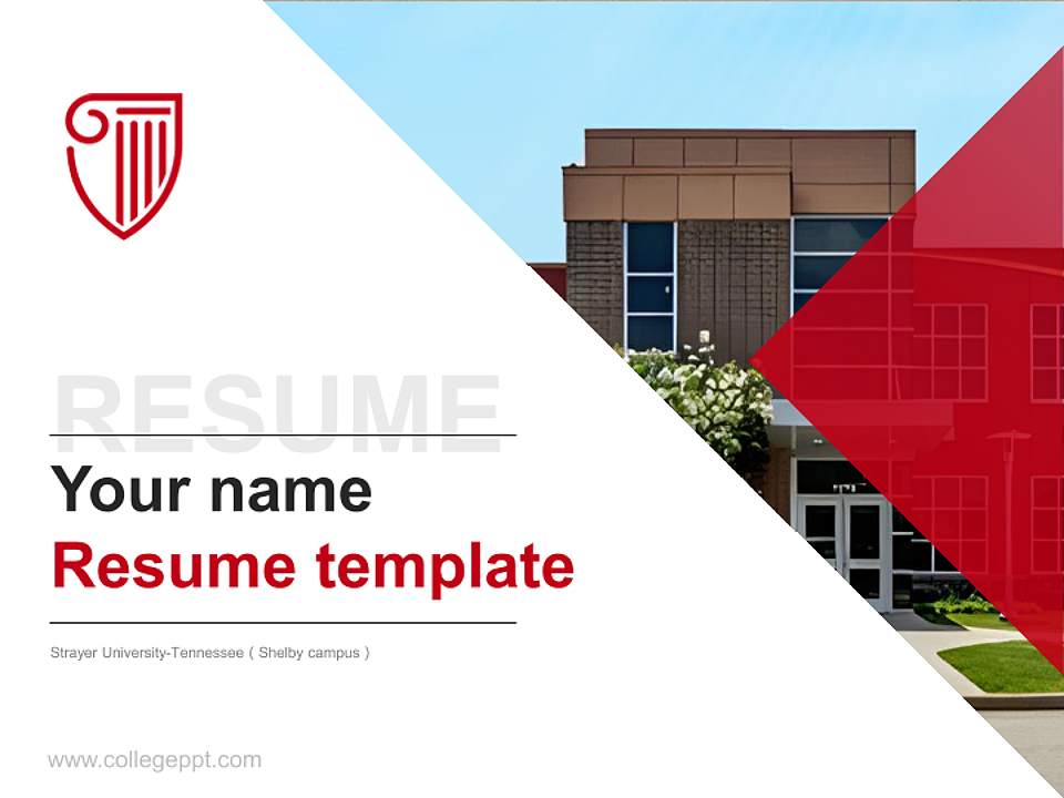 Strayer University-Tennessee（Shelby campus） Resume PPT Template4:3 ratio PPT effect preview image1