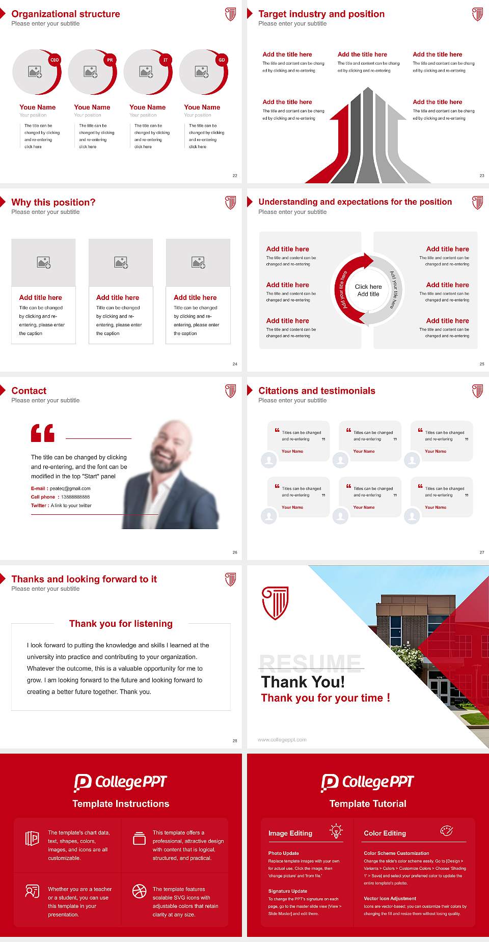 Strayer University-Tennessee（Shelby campus） Resume PPT Template4:3 ratio PPT effect preview image4