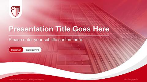 Strayer University-Alabama（Birmingham campus） Lecture Sharing and Networking Event PPT Template