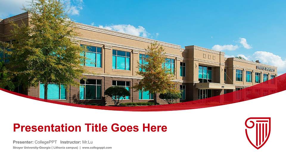 Strayer University-Georgia（Lithonia campus) Course/Courseware Creation PPT Template16:9 ratio PPT effect preview image