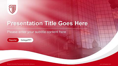 Strayer University-Tennessee（Knoxville campus） Lecture Sharing and Networking Event PPT Template