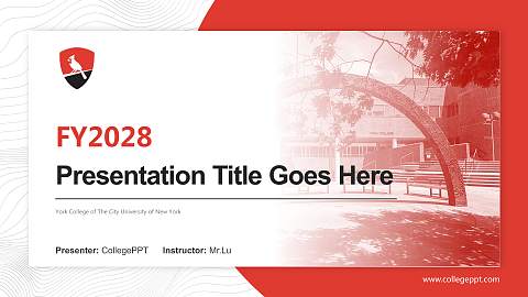 York College of The City University of New York Academic Presentation/Research Findings Report PPT Template