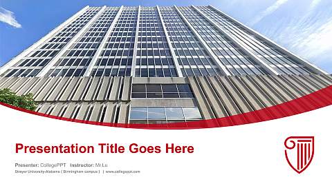 Strayer University-Alabama（Birmingham campus） Course/Courseware Creation PPT Template