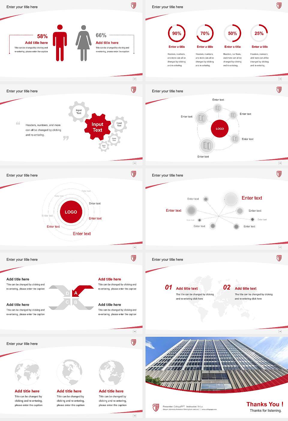 Strayer University-Alabama（Birmingham campus） Course/Courseware Creation PPT Template16:9 ratio PPT effect preview image4