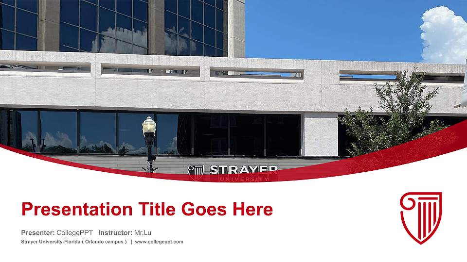 Strayer University-Florida（Orlando campus） Course/Courseware Creation PPT Template16:9 ratio PPT effect preview image