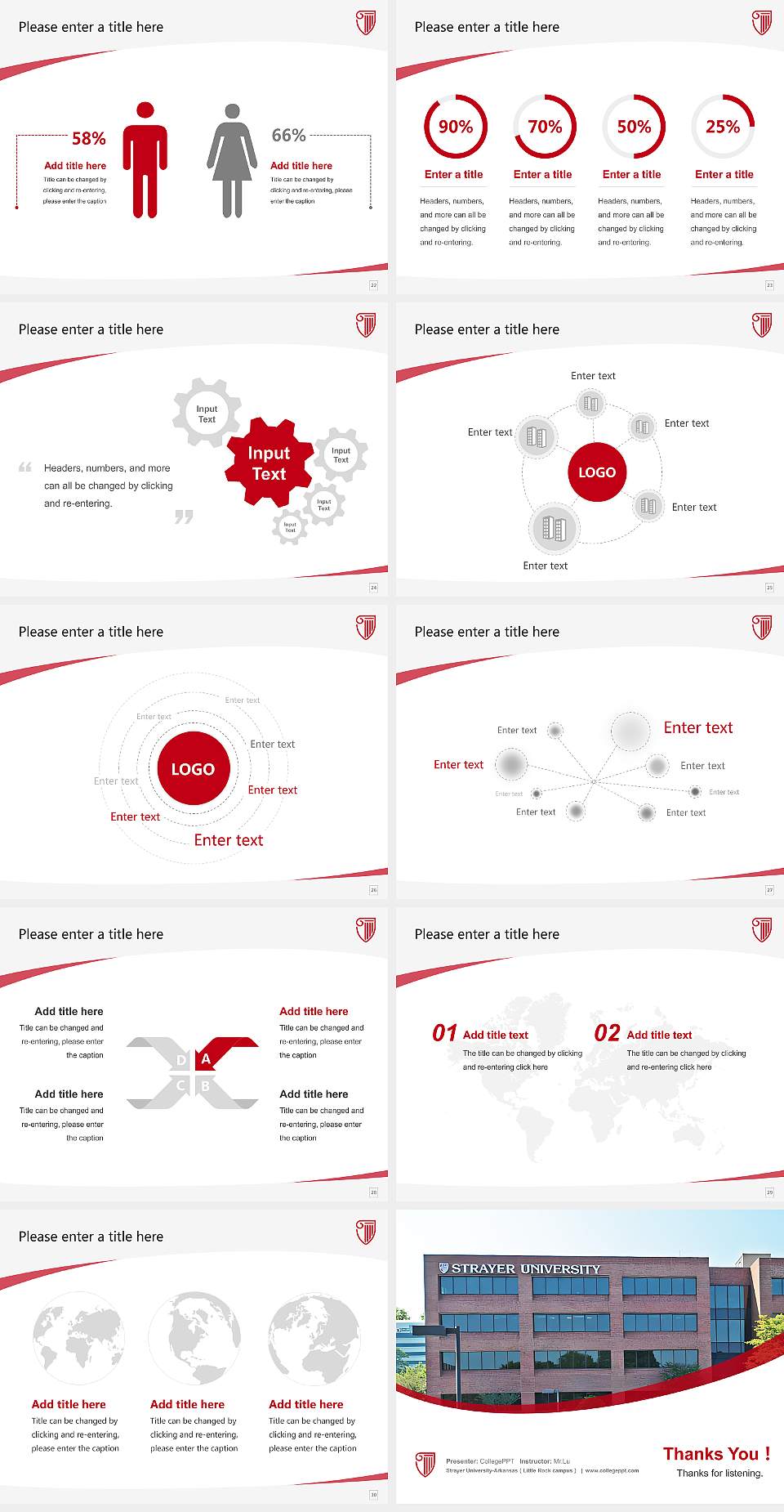 Strayer University-Arkansas（Little Rock campus） Course/Courseware Creation PPT Template4:3 ratio PPT effect preview image4