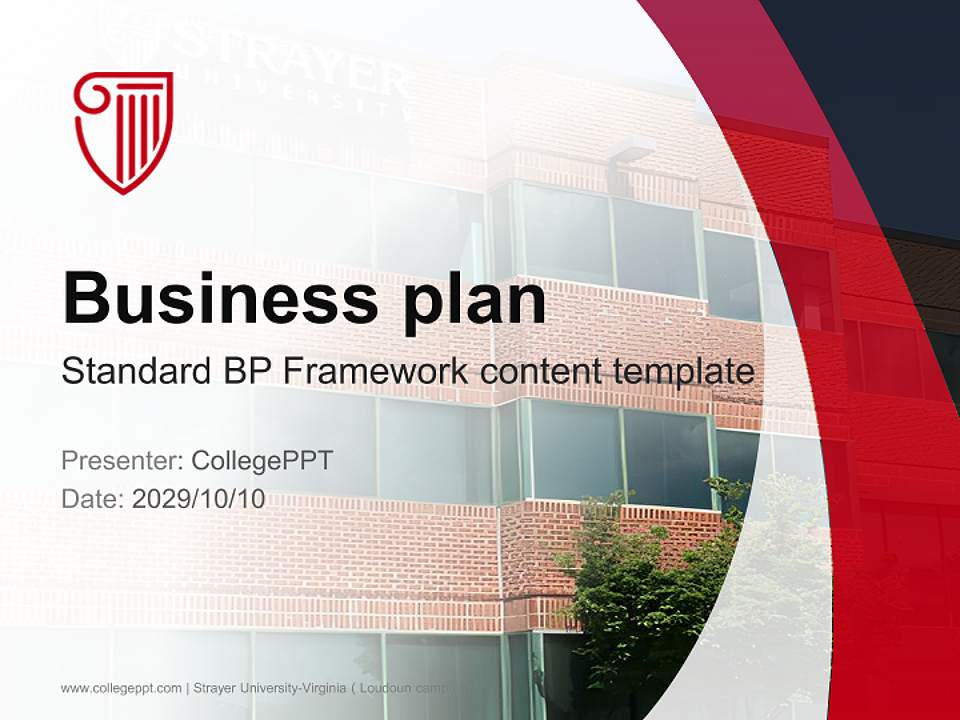 Strayer University-Virginia（Loudoun campus） Competition/Entrepreneurship Contest PPT Template4:3 ratio PPT effect preview image9
