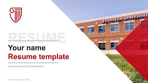 Strayer University-Virginia（Newport News） Resume PPT Template