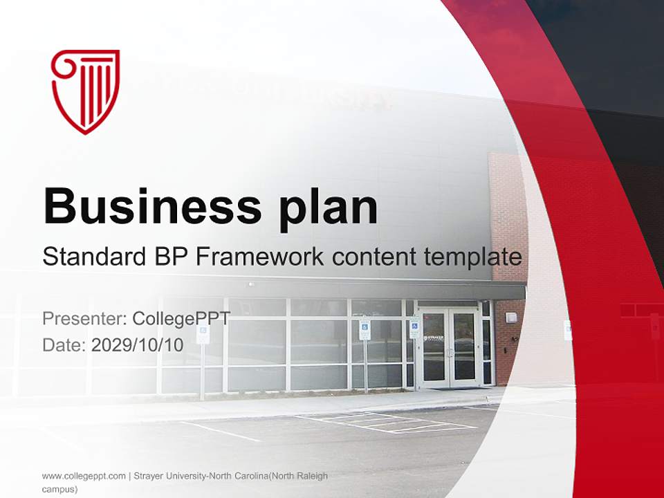 Strayer University-North Carolina(North Raleigh campus) Competition/Entrepreneurship Contest PPT Template4:3 ratio PPT effect preview image9