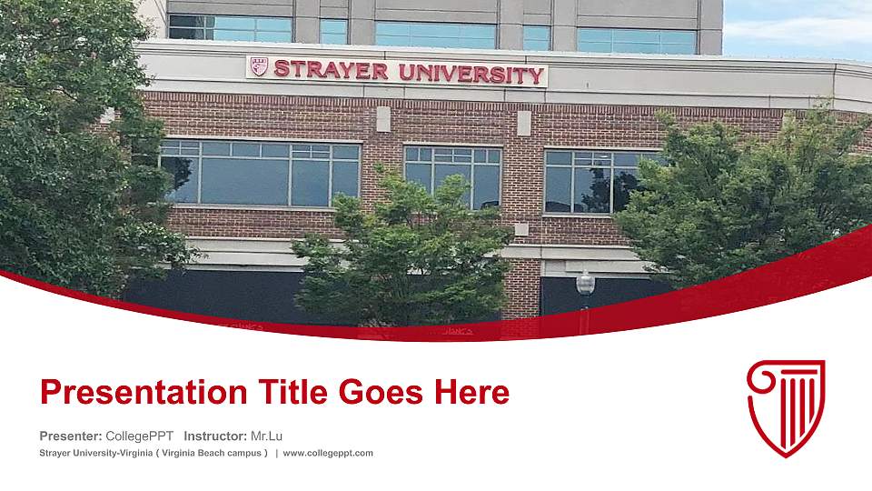 Strayer University-Virginia（Virginia Beach campus） Course/Courseware Creation PPT Template16:9 ratio PPT effect preview image