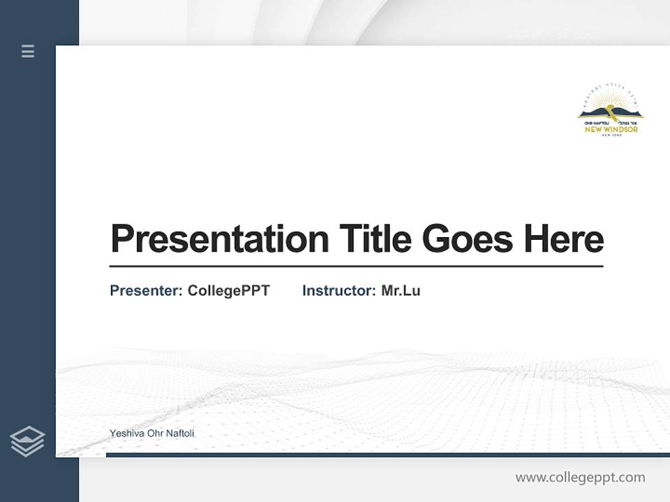 Yeshiva Ohr Naftoli Thesis Proposal/Graduation Defense PPT Template4:3 ratio PPT effect preview image5