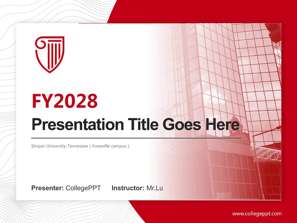 Strayer University-Tennessee（Knoxville campus） Academic Presentation/Research Findings Report PPT Template4:3 ratio PPT effect preview image5