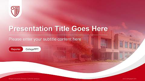 Strayer University-Georgia（Lithonia campus) Lecture Sharing and Networking Event PPT Template
