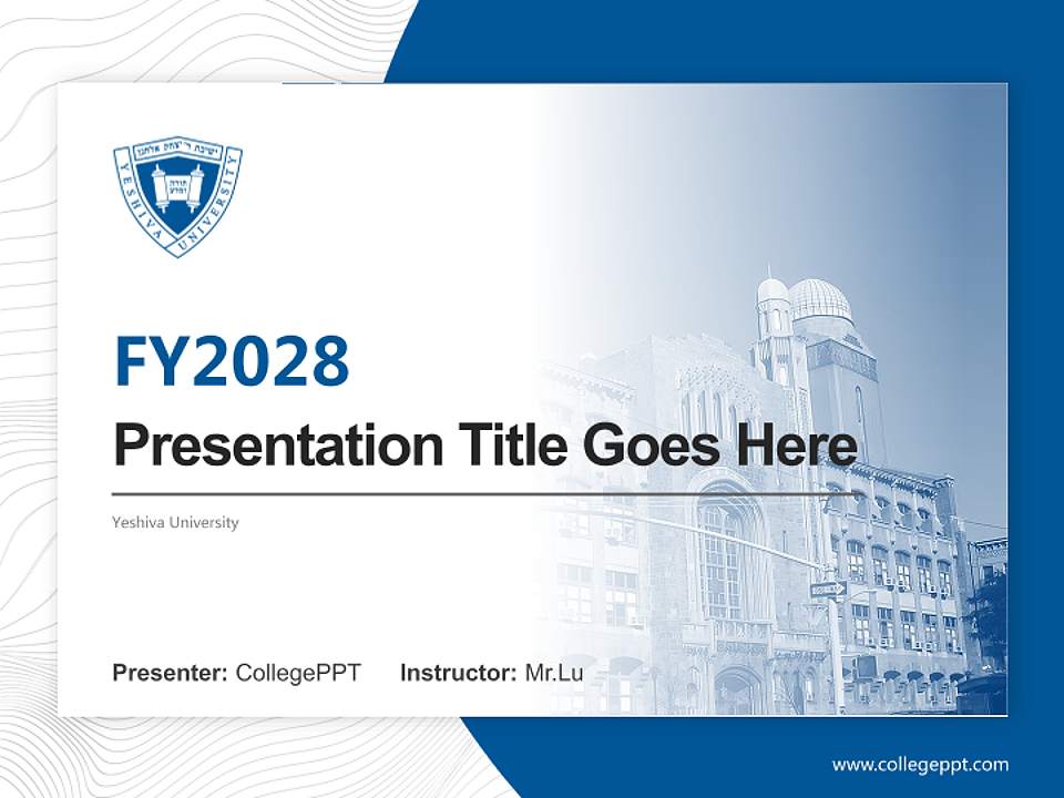 Yeshiva University Academic Presentation/Research Findings Report PPT Template4:3 ratio PPT effect preview image5