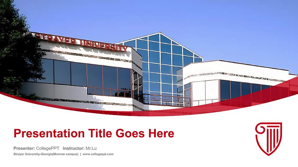 Strayer University-Georgia(Morrow campus) Course/Courseware Creation PPT Template16:9 ratio PPT effect preview image
