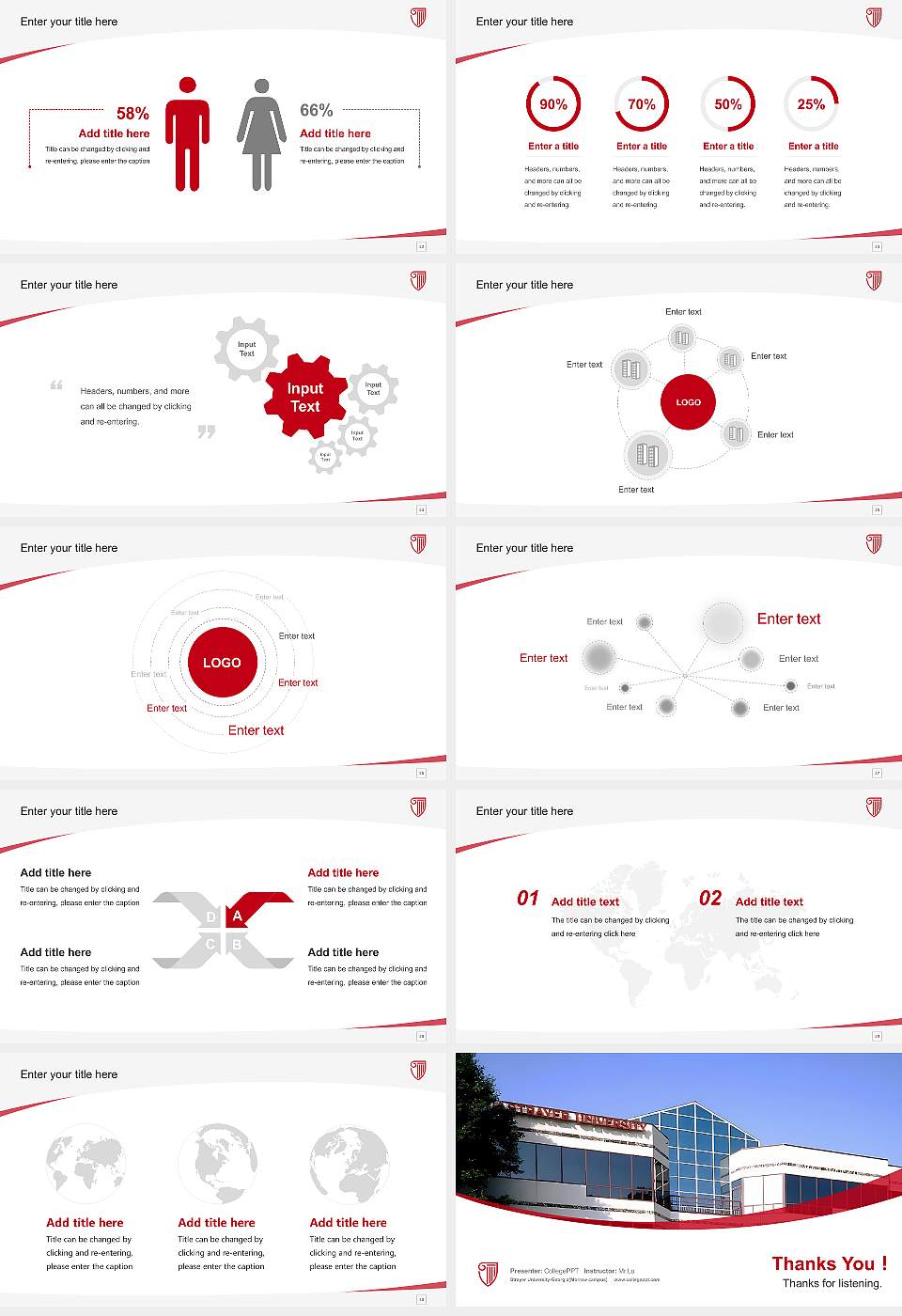 Strayer University-Georgia(Morrow campus) Course/Courseware Creation PPT Template16:9 ratio PPT effect preview image4