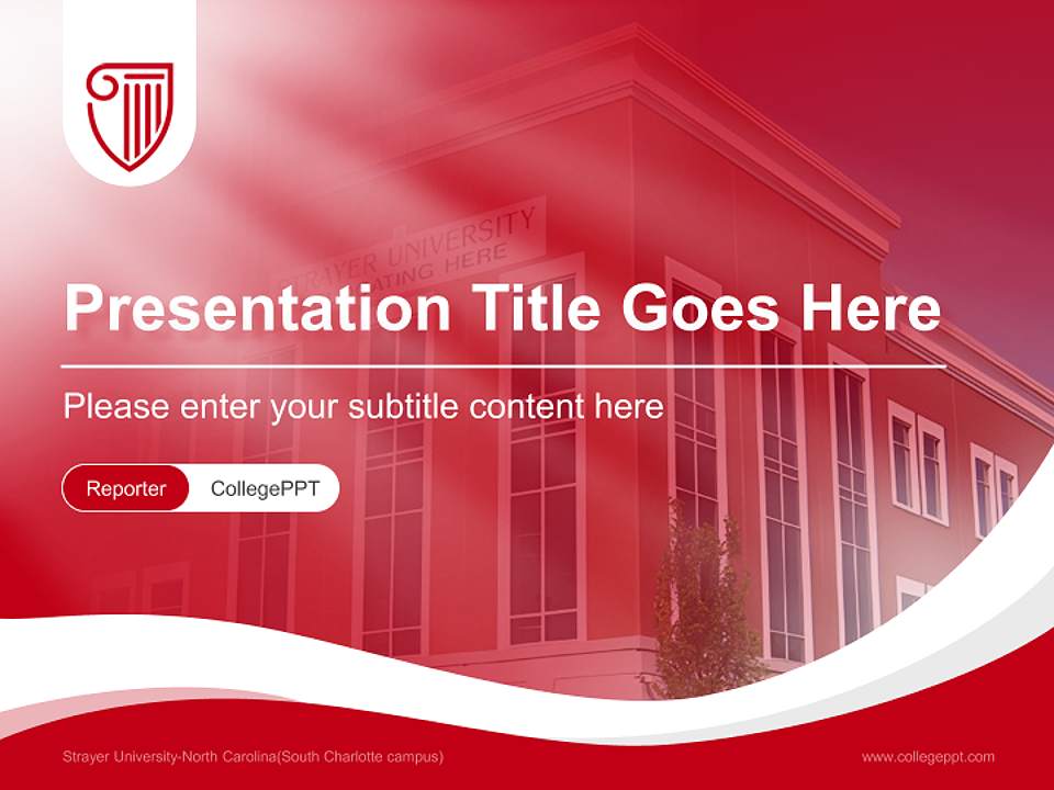 Strayer University-North Carolina(South Charlotte campus) Lecture Sharing and Networking Event PPT Template4:3 ratio PPT effect preview image4
