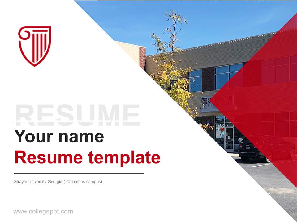 Strayer University-Georgia（Columbus campus) Resume PPT Template4:3 ratio PPT effect preview image5