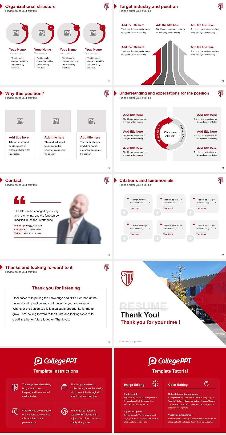 Strayer University-Georgia（Columbus campus) Resume PPT Template4:3 ratio PPT effect preview image4