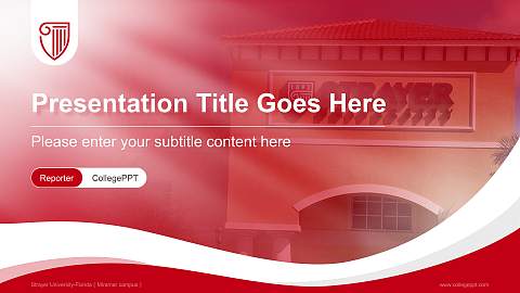 Strayer University-Florida（Miramar campus） Lecture Sharing and Networking Event PPT Template