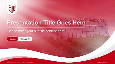 Strayer University-Florida（Jacksonville campus） Lecture Sharing and Networking Event PPT Template