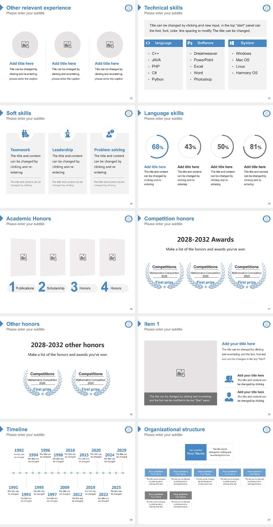 Yeshiva Zichron Aryeh Resume PPT Template4:3 ratio PPT effect preview image3