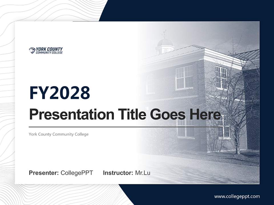 York County Community College Academic Presentation/Research Findings Report PPT Template4:3 ratio PPT effect preview image5