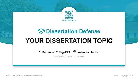 Yeshivas Emek Hatorah Graduation Thesis Defense PPT Template