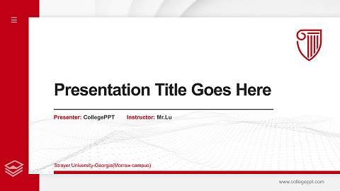 Strayer University-Georgia(Morrow campus) Thesis Proposal/Graduation Defense PPT Template