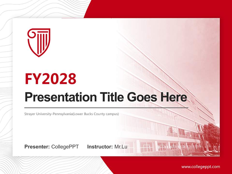 Strayer University-Pennsylvania(Lower Bucks County campus) Academic Presentation/Research Findings Report PPT Template4:3 ratio PPT effect preview image5