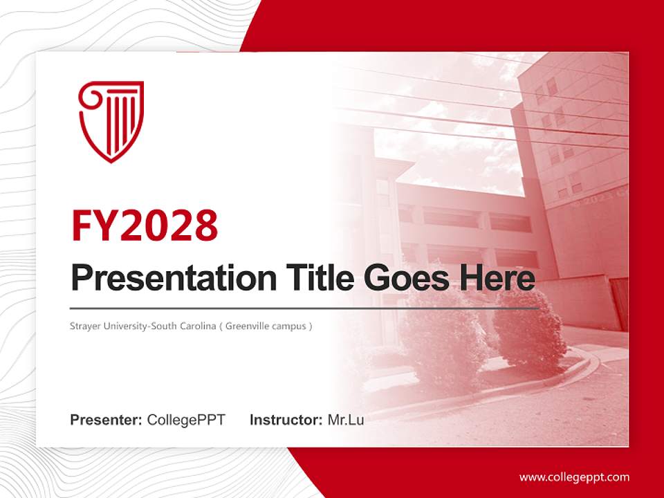 Strayer University-South Carolina（Greenville campus） Academic Presentation/Research Findings Report PPT Template4:3 ratio PPT effect preview image5
