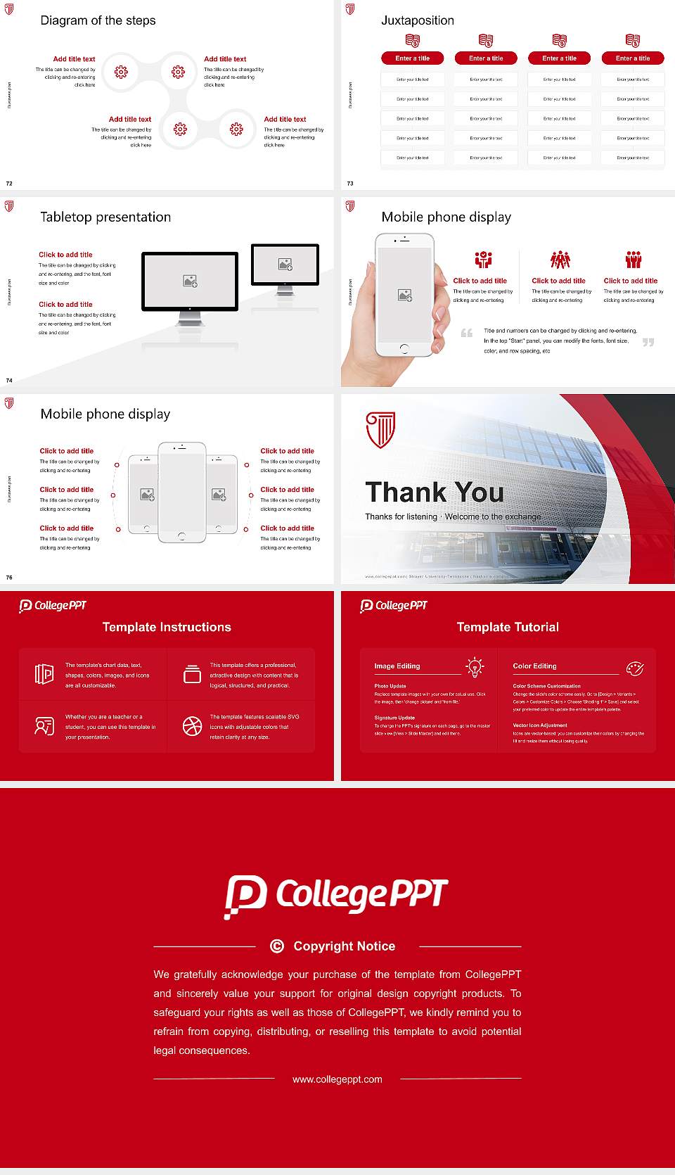 Strayer University-Tennessee（Nashville campus） Competition/Entrepreneurship Contest PPT Template16:9 ratio PPT effect preview image9