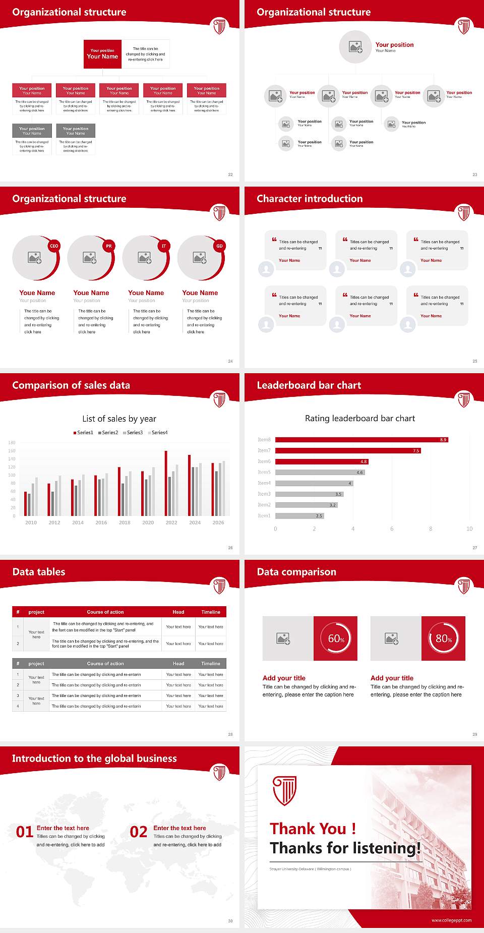 Strayer University-Delaware（Wilmington campus） Academic Presentation/Research Findings Report PPT Template4:3 ratio PPT effect preview image4