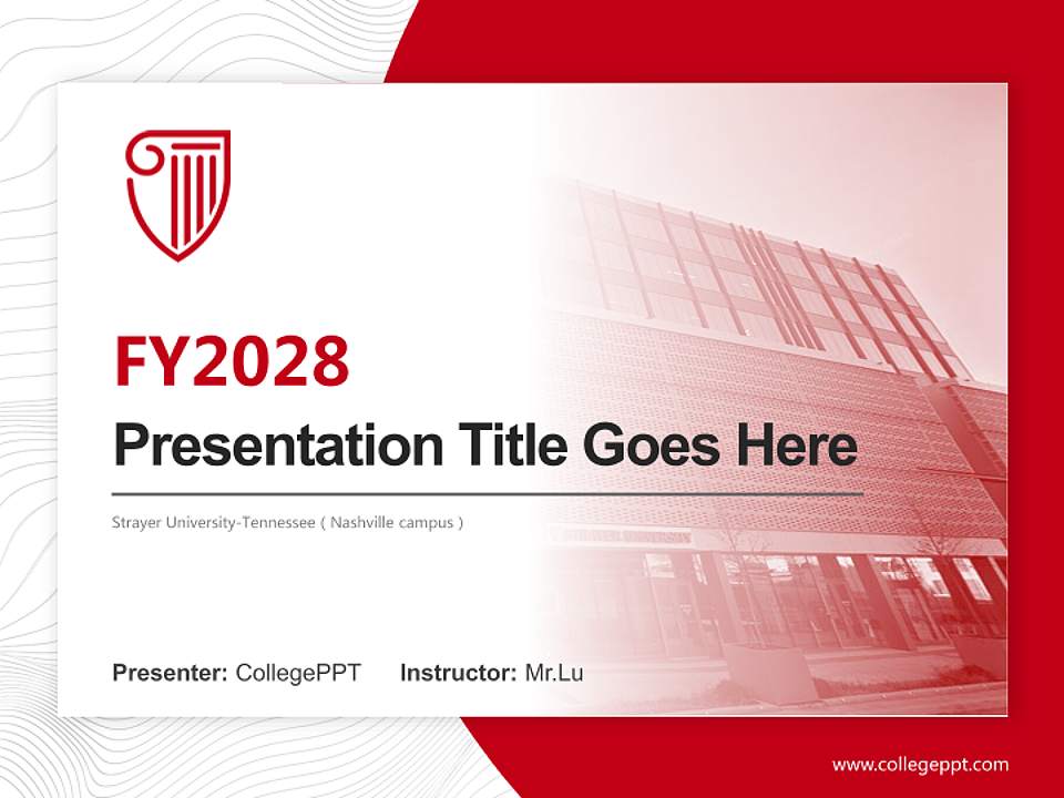 Strayer University-Tennessee（Nashville campus） Academic Presentation/Research Findings Report PPT Template4:3 ratio PPT effect preview image5
