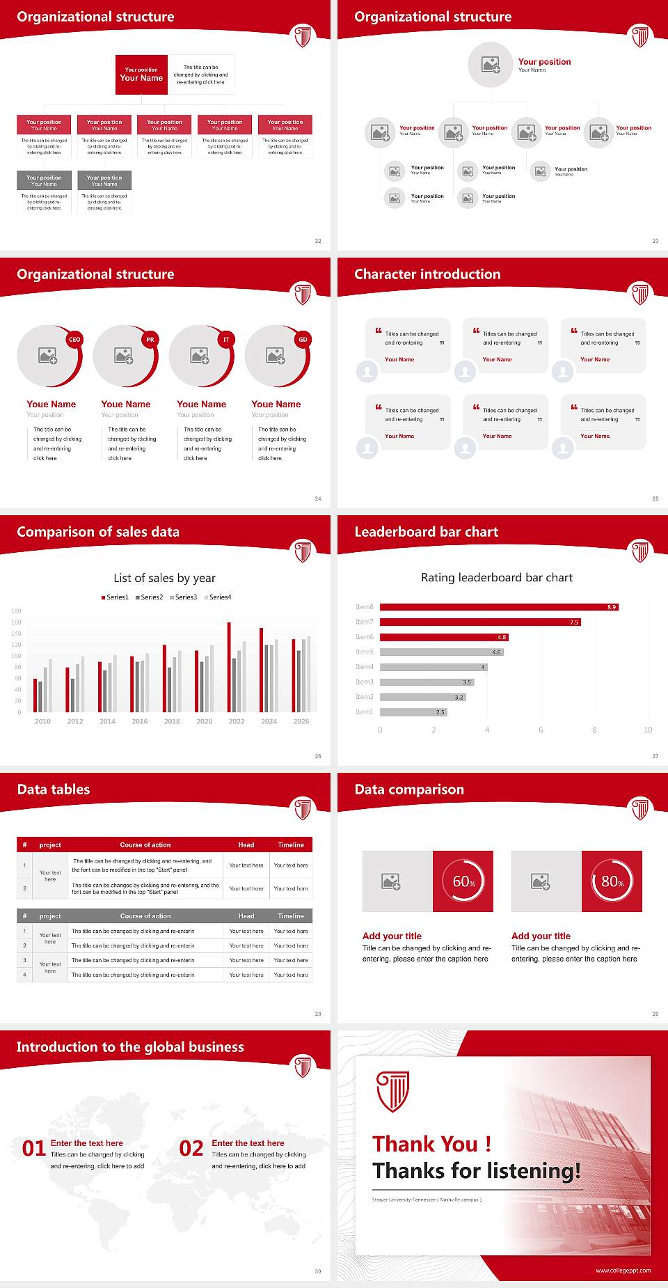 Strayer University-Tennessee（Nashville campus） Academic Presentation/Research Findings Report PPT Template4:3 ratio PPT effect preview image4