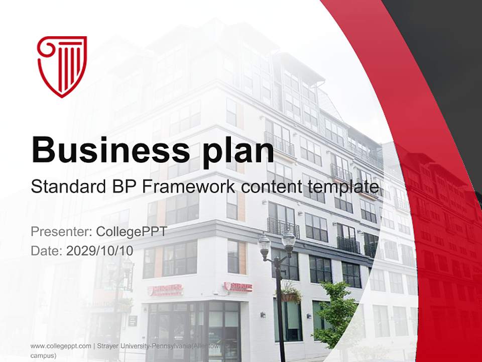 Strayer University-Pennsylvania(Allentown campus) Competition/Entrepreneurship Contest PPT Template4:3 ratio PPT effect preview image9