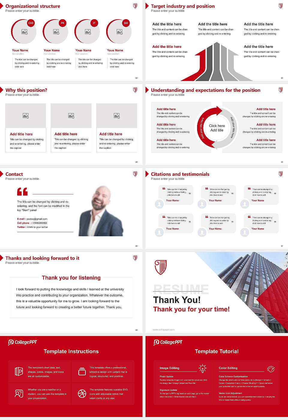Strayer University-Pennsylvania(Center City campus) Resume PPT Template16:9 ratio PPT effect preview image4