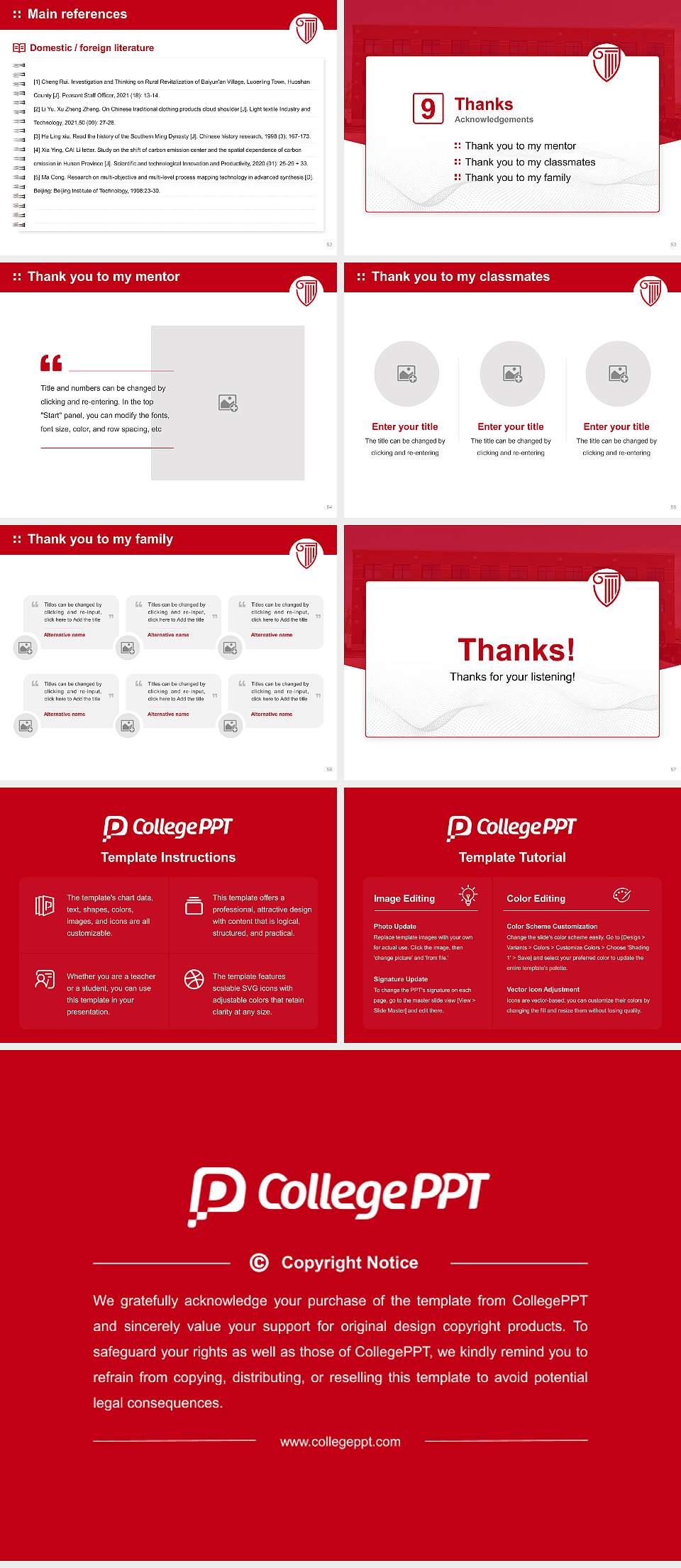 Strayer University-Maryland(Prince George campus) Graduation Thesis Defense PPT Template4:3 ratio PPT effect preview image7
