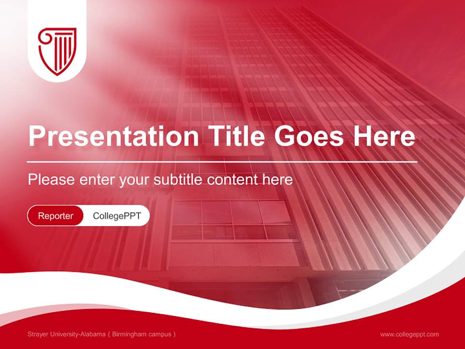 Strayer University-Alabama（Birmingham campus） Lecture Sharing and Networking Event PPT Template4:3 ratio PPT effect preview image4