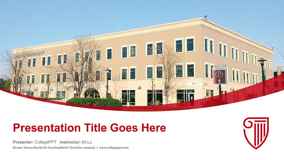 Strayer University-North Carolina(North Charlotte campus) Course/Courseware Creation PPT Template16:9 ratio PPT effect preview image