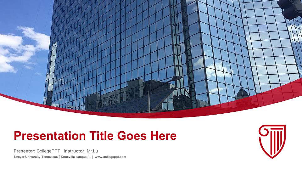 Strayer University-Tennessee（Knoxville campus） Course/Courseware Creation PPT Template16:9 ratio PPT effect preview image1