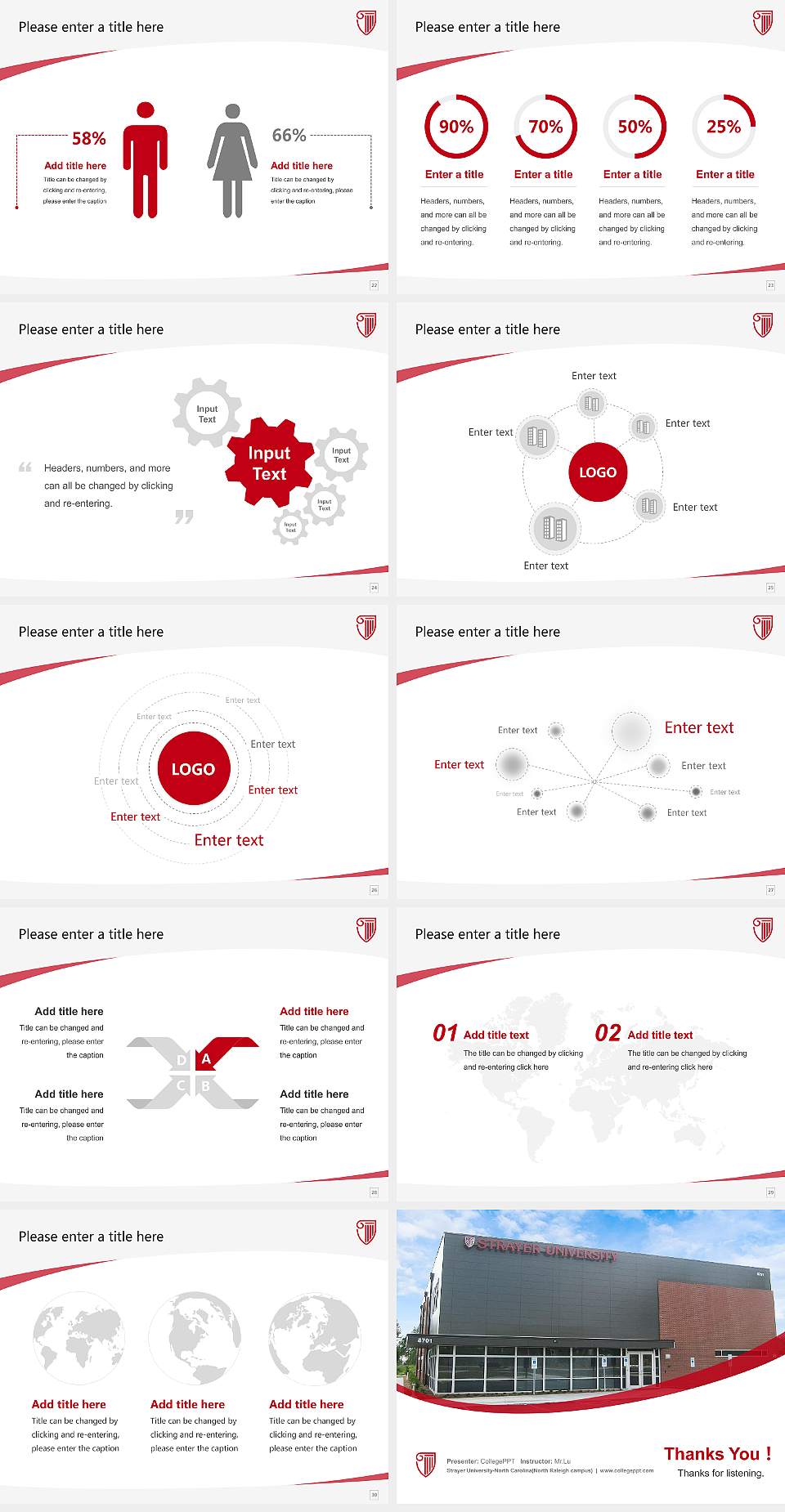 Strayer University-North Carolina(North Raleigh campus) Course/Courseware Creation PPT Template4:3 ratio PPT effect preview image4